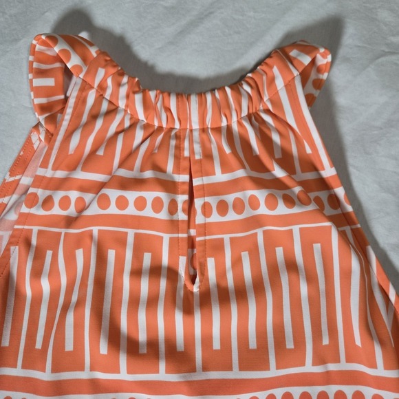 JUDE CONNALLY Dress Geometric Ombra Orange/Red Summer Dress Size Small EUC - Picture 5 of 12